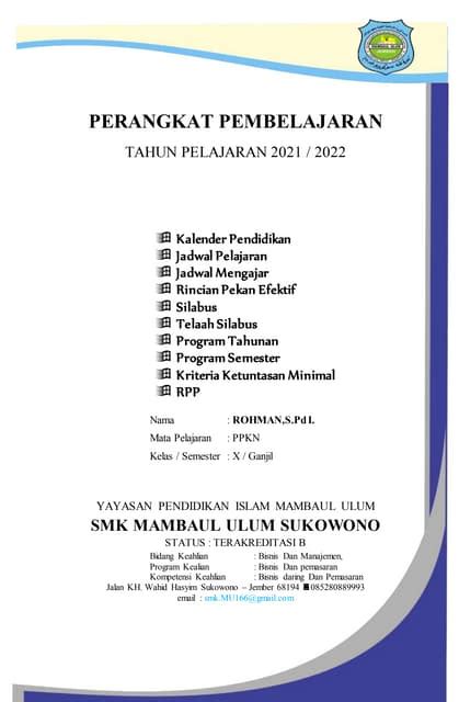 Cover Perangkat Pembelajaran 2 Pdf