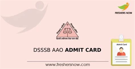 Dsssb Aao Admit Card Out Check Exam Date