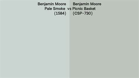 Benjamin Moore Pale Smoke Vs Picnic Basket Side By Side Comparison