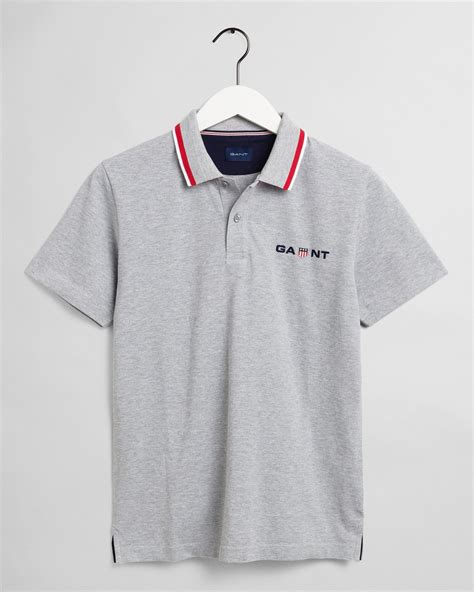 Gant Erkek Gri Regular Fit Logolu Polo S Pamuk Grey