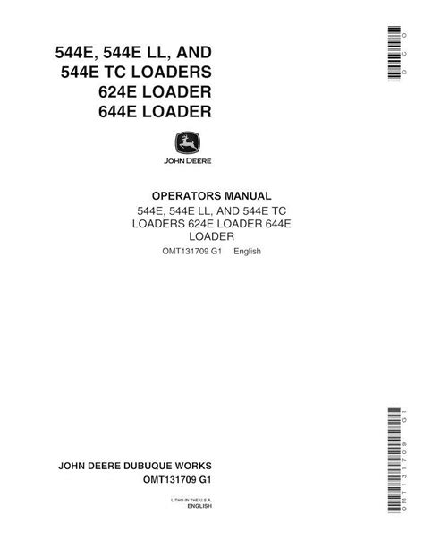 John Deere E E E Wheel Loader Pdf Operator S Manual