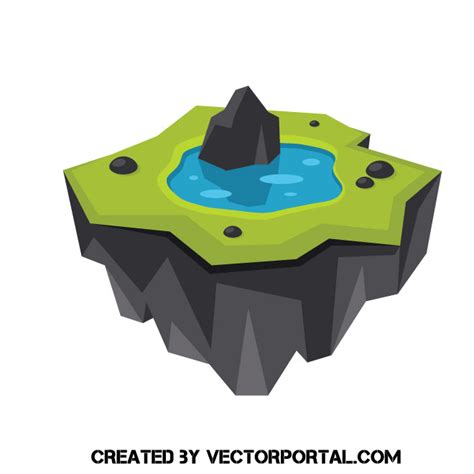 Floating Island D Graphics Royalty Free Stock Svg Vector And Clip Art