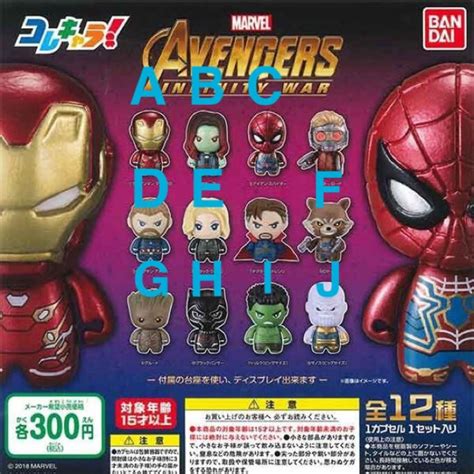 Bandai 扭蛋 漫威 復仇者01 轉蛋 Q版marvel公仔 復仇者聯盟 無限之戰 蝦皮購物