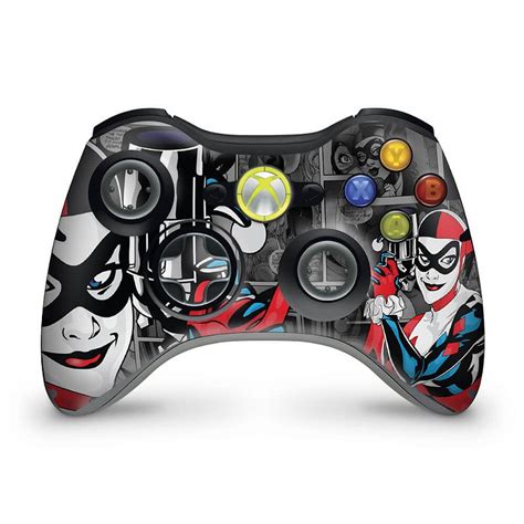 Skin Xbox 360 Controle Arlequina Harley Quinn Pop Arte Skins Atacado