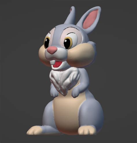 3D File BAMBI DRUM BUNNY THUMPER BAMBI FAN ART 3D Printing