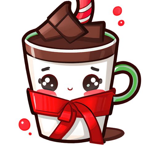 Christmas Hot Chocolate Cartoon Character Kawaii Chibi Creative Fabrica