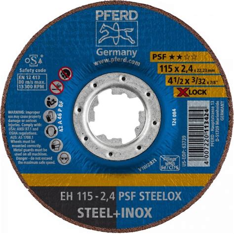 PFERD cutting disc EH PSF STEELOX X LOCK outside Ø 115 and 125 mm