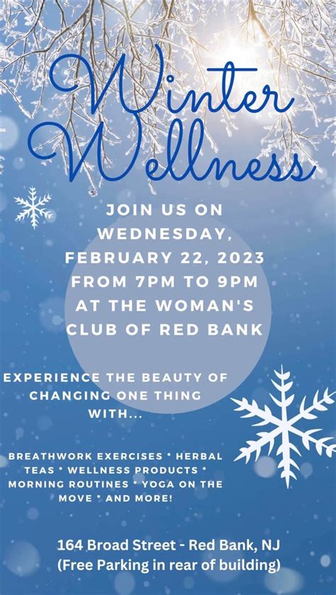 Winter Wellness and Networking | Womans Club of Red Bank
