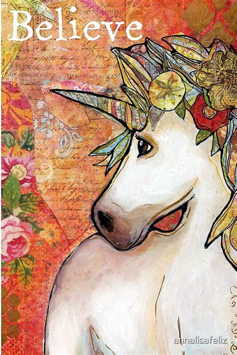 Believe In Unicorns Card By Annalisafeliz Redbubble