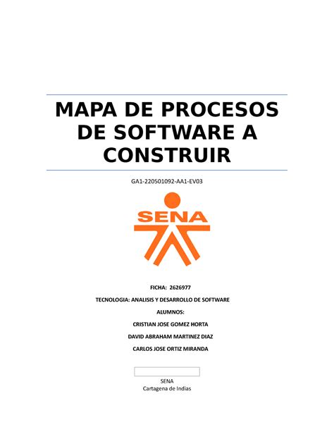 Mapa De Procesos Del Software A Construir Ga Aa Ev Mapa