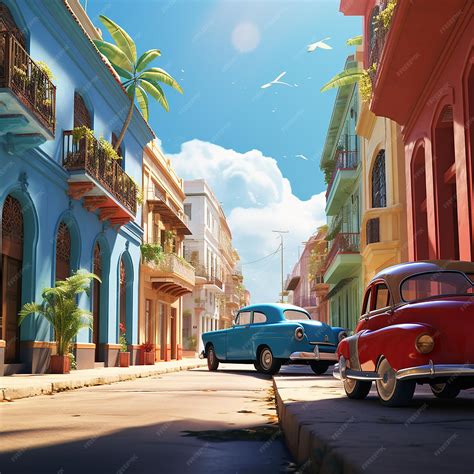 Premium Photo | Pixar style Cuba ambiance