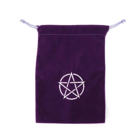 Purple Velours Pentagramme Tarot Sac De Rangement Jeu De Soci T Carte