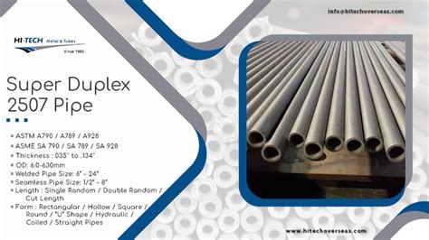 Super Duplex Pipe Alloy Seamless Welded Tube Specification