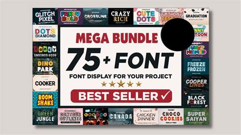 Colorful Display Font Bundle Canvas Svg Instant Digital Download