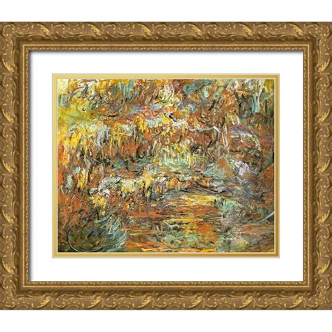 Monet Claude 14x12 Gold Ornate Wood Framed With Double Matting Museum