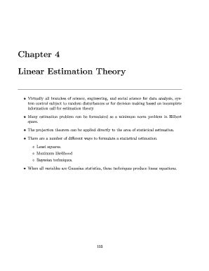 Fillable Online Ncsu Linear Estimation Theory Fax Email Print