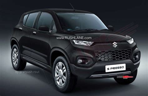 Maruti S Presso Small Suv Style Car Render Based On Spy Shots