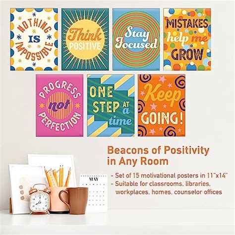 Sando Set Of 15 Motivational Posters For Classroom Classroom Motivational Poster Inspirational