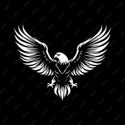 Premium Vector | Hawk wings or eagle logo in black and white