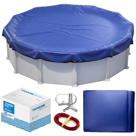 28 Ft Round Pool Cover Extra Thick Durable Above Ground Pool Cover