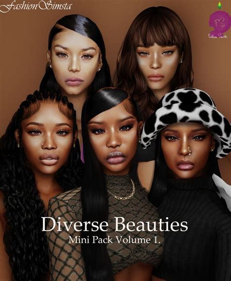 Diverse Baddies Mini Pack Volume 1 Fashionsimsta Sims Hair Sims 4