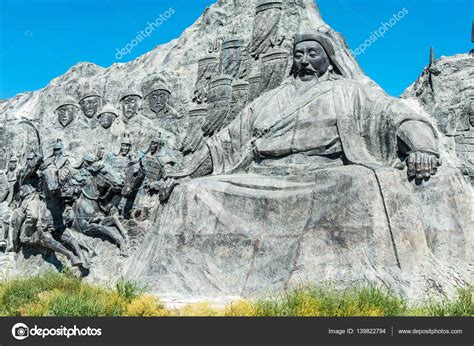 Inner Mongolia China 10 De Agosto De 2015 Estátua Kublai Khan No