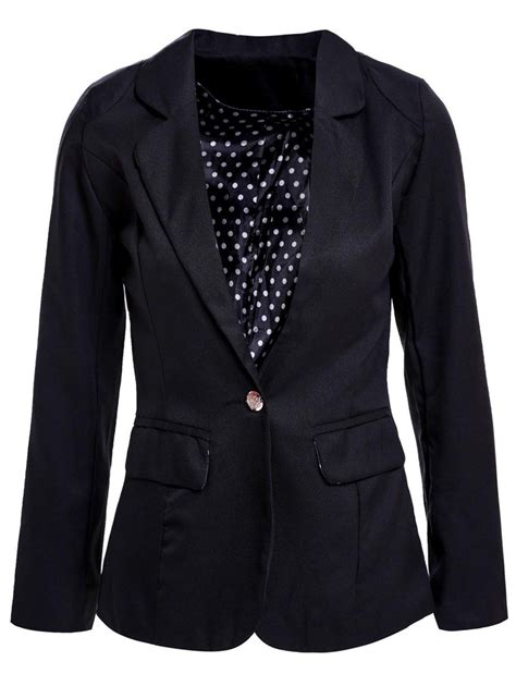 2019 Fashionable Style Lapel Neck Long Sleeve Slimming One Button Polka Dot Womens Blazer