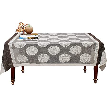 Buy Kuber Industries Flower Design Cotton 4 Seater Center Table Cover