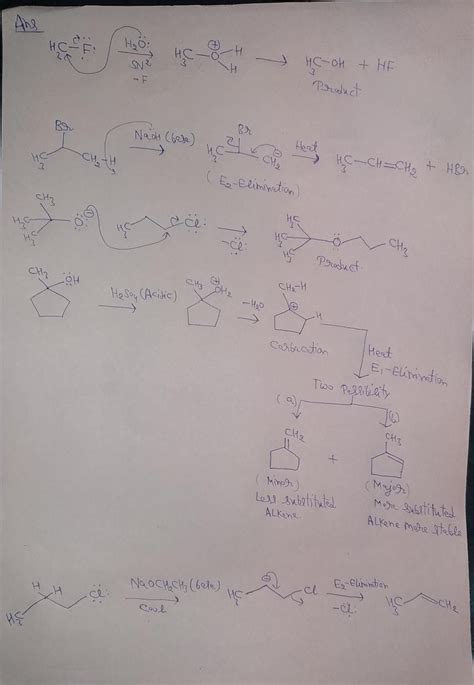 Solved Or Nr Ho Sn2 Hc F Br Naoh E2 Heat Hc Ch3 Sn1 O