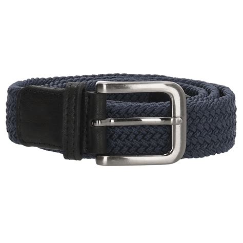 Hide Stitches Elastische Riem Met Leer Dames En Heren Blauw