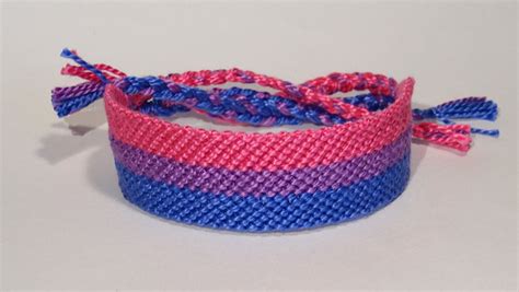 Bisexual Pride Flag Bracelet Love Friendship Handwoven Etsy