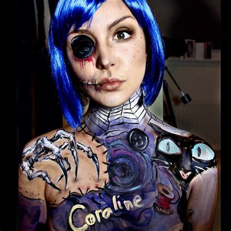 Coraline Makeup ️ Halloween Week Halloween Looks Halloween Ideas Halloween Costumes Cosplay