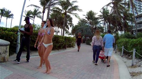 Miami Beach Boardwalk At South Beach Miami Florida Youtube