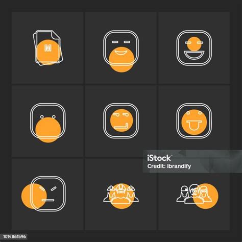 Emoji 表情 表情符號 笑臉 Eps 圖示設置向量向量圖形及更多圖標集圖片 圖標集 圖示 平面設計 Istock