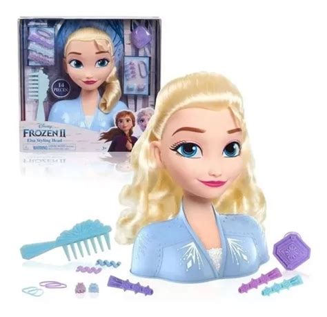 Elsa Frozen Cabeza De Peinado Disney Original Cuotas Sin Inter S