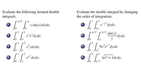 Solved Evaluate The Double Integral By Changing The Order Of Chegg