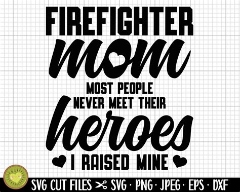 Firefighter Mom Svg Png Cricut Cut File Etsy