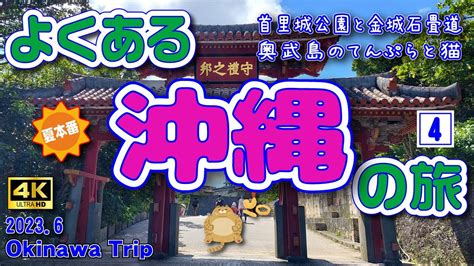 【沖縄旅行】夏の沖縄旅行3泊4日の旅④ 3日目前編 首里城公園と金城町石畳道を歩く 👫〜てんぷら🍤と猫🐱の島、奥武島を散策【沖縄観光】 Vol 54 [multi Sub 4k] Youtube