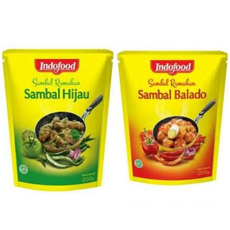 Jual Indofood Sambal Balado Merah Hijau 200 Gram Di Lapak Kimaystore