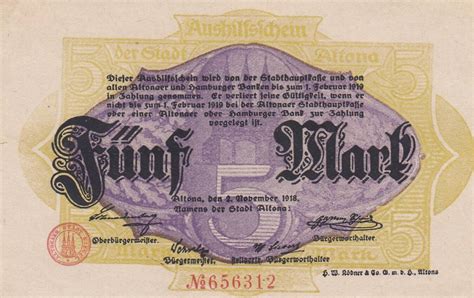 Deutschland Deutsches Reich Mark Notgeldschein Notgeld Stadt