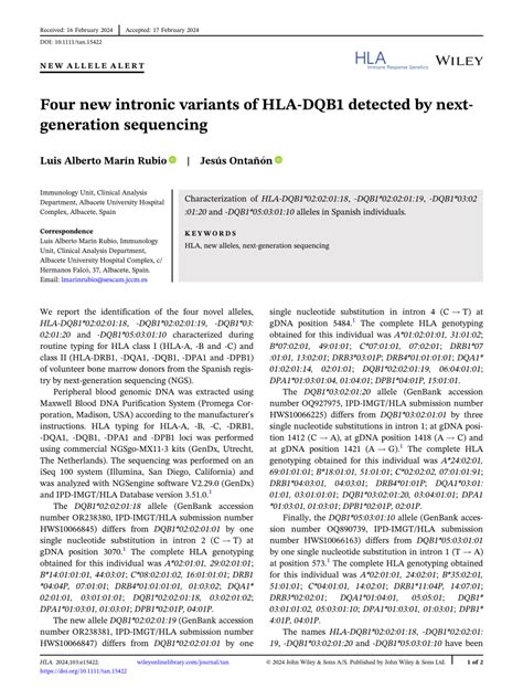 Four New Intronic Variants Of Hla‐dqb1 Detected By Next‐generation Sequencing