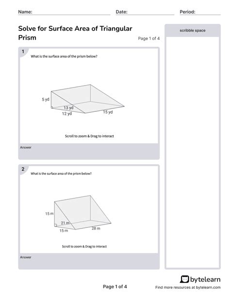 Surface Area of Triangular Prisms Maze (TEK 8.7B) - Worksheets Library