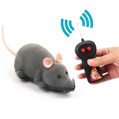 Fashion Simulation Plush Mouse With Remote Control Wireless Electronic ...