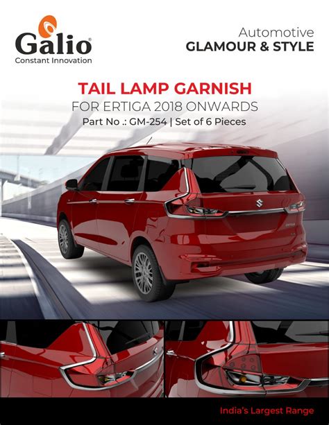 Buy Maruti Suzuki Ertiga Tail Lamp Garnish Superfluous Mart