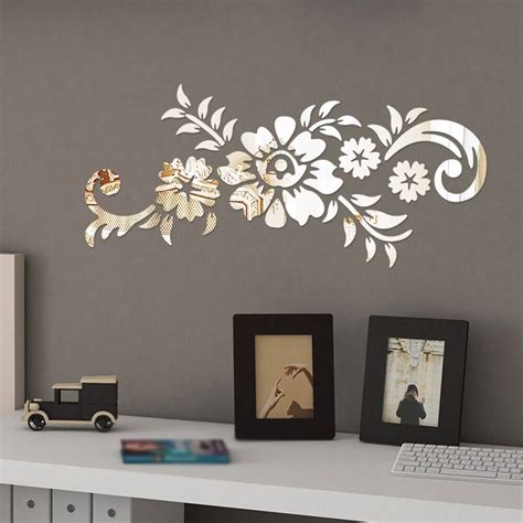 Modisch Wandaufkleber Acryl Blume DIY 50x21 5cm Abnehmbar Abziehbild