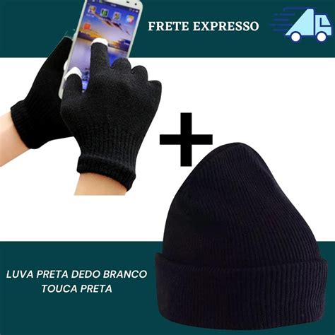 Luvas De Lã Touch Screen Celular Touca Quentinha Inverno