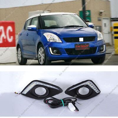 Pair Led Daytime Running Light Drl Fog Lamps Kit For Suzuki Swift