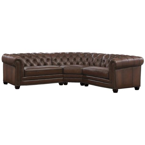 Prospera Home Allington Sectional Leather Sofa Brown Costco Australia