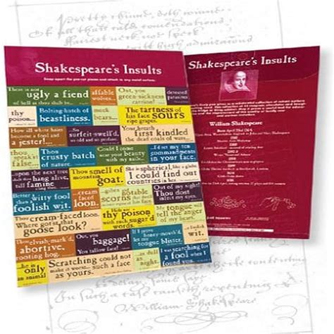 Shakespeare Fridge Magnet Set Shakespeares Insults Uk