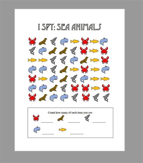 I Spy Printable Activity Sheet I Spy For Kids I Spy Etsy